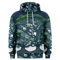 Tree Leaf Green Forest Wood Natural Nature Men s Overhead Hoodie by Ravend