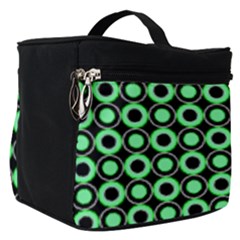 Mazipoodles Green Donuts Polka Dot Make Up Travel Bag (small) by Mazipoodles