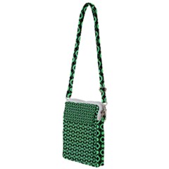 Mazipoodles Green Donuts Polka Dot Multi Function Travel Bag by Mazipoodles