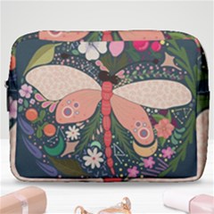 Bug Nature Flower Dragonfly Make Up Pouch (large) by Ravend