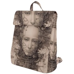 Cyborg Robot Future Drawing Poster Flap Top Backpack by Ravend