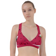 Minimalist Summer Watermelon Wallpaper Sweetheart Sports Bra by Ravend