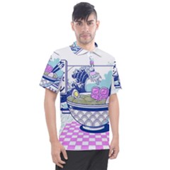 Ramen Kanji Vaporwave Artwork Minimalism Men s Polo Tee by Bangk1t