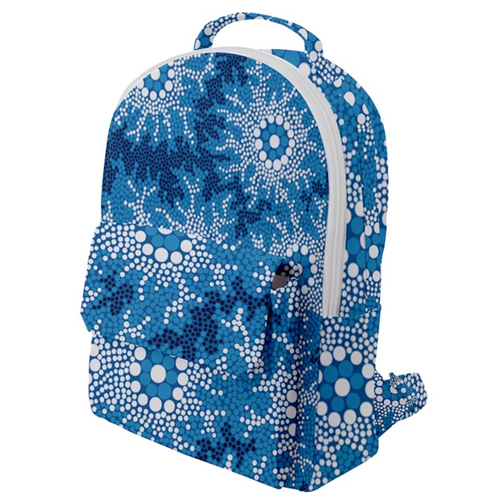 Waterhole Dreaming 90 Hogarth Arts Flap Pocket Backpack (Small)