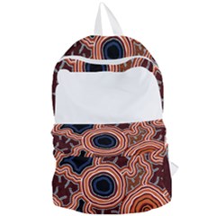 Authentic Aboriginal Art - Pathways Hogarth Arts Foldable Lightweight Backpack by hogartharts