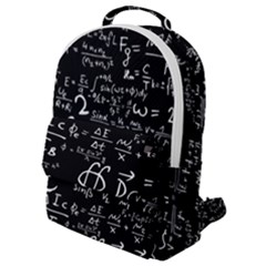 E=mc2 Text Science Albert Einstein Formula Mathematics Physics Flap Pocket Backpack (small) by uniart180623