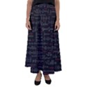 Black Background With Text Overlay Digital Art Mathematics Flared Maxi Skirt View1