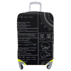 Black Background With Text Overlay Mathematics Trigonometry Luggage Cover (medium) by uniart180623