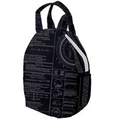 Black Background With Text Overlay Mathematics Trigonometry Travel Backpack by uniart180623