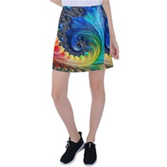 Colorful Digital Art Fractal Design Tennis Skirt by uniart180623