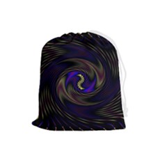 Manadala Twirl Abstract Drawstring Pouch (large) by uniart180623