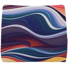 Wave Of Abstract Colors Seat Cushion by uniart180623