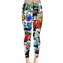 Graffiti Art Cartoon Comic Everyday Leggings  by uniart180623