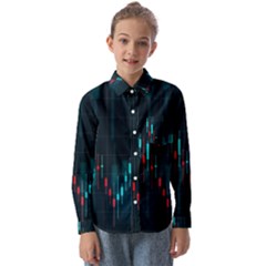 Flag Patterns On Forex Charts Kids  Long Sleeve Shirt by uniart180623