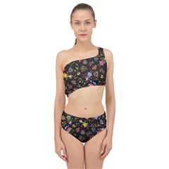 Cartoon Texture Spliced Up Two Piece Swimsuit by uniart180623