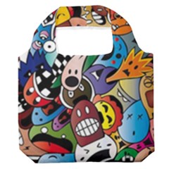 Cartoon Explosion Cartoon Characters Funny Premium Foldable Grocery Recycle Bag by uniart180623