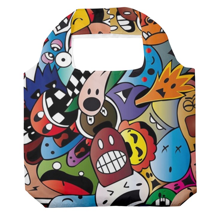 Cartoon Explosion Cartoon Characters Funny Premium Foldable Grocery Recycle Bag