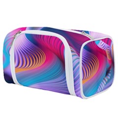 Colorful 3d Waves Creative Wave Waves Wavy Background Texture Toiletries Pouch by uniart180623