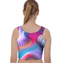 Colorful 3d Waves Creative Wave Waves Wavy Background Texture Velvet Racer Back Crop Top View2