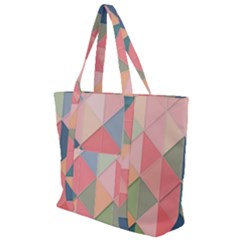 Background Geometric Triangle Zip Up Canvas Bag by uniart180623