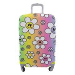 Funny Flowers Smile Face Camomile Luggage Cover (small) by flowerland