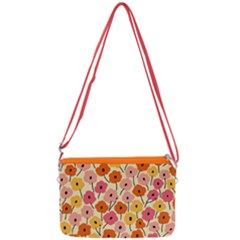 Floral Pattern Shawl Double Gusset Crossbody Bag by flowerland