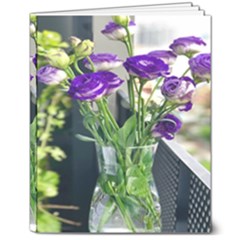 Cute Flower Wallpaper 8  X 10  Softcover Notebook by artworkshop