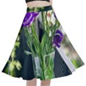 Cute Flower Wallpaper A-Line Full Circle Midi Skirt With Pocket View1