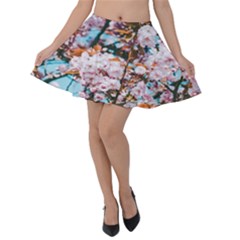 Nature Beautiful Rainbow Velvet Skater Skirt by artworkshop