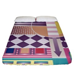 Abstract Shapes Colors Gradient Fitted Sheet (king Size) by Simbadda