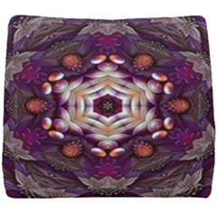 Rosette Kaleidoscope Mosaic Abstract Background Art Seat Cushion by Simbadda