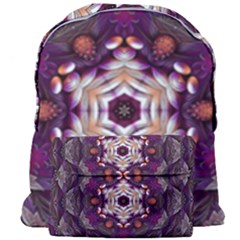 Rosette Kaleidoscope Mosaic Abstract Background Art Giant Full Print Backpack by Simbadda