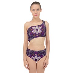 Rosette Kaleidoscope Mosaic Abstract Background Art Spliced Up Two Piece Swimsuit by Simbadda