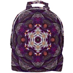 Rosette Kaleidoscope Mosaic Abstract Background Art Mini Full Print Backpack by Simbadda