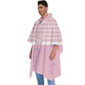 Background Pink Beige Decorative Texture Craft Men s Hooded Rain Ponchos View2