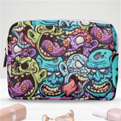 Zombie Heads Pattern Make Up Pouch (medium) by Simbadda