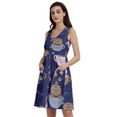 Cute Kittens Sleep Sweetly Mugs Sleeveless Dress With Pocket by Simbadda