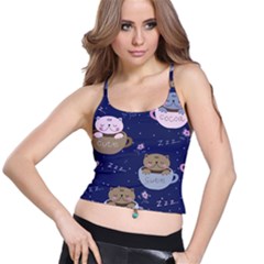 Cute Kittens Sleep Sweetly Mugs Spaghetti Strap Bra Top by Simbadda