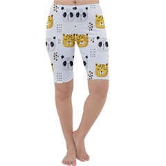 Seamless Pattern Cute Animals Cropped Leggings  by Simbadda