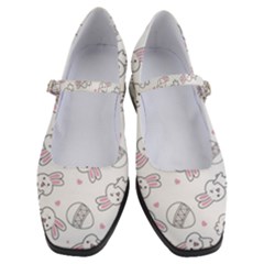 Cute Pattern With Easter Bunny Egg Women s Mary Jane Shoes by Simbadda