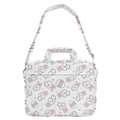 Cute Pattern With Easter Bunny Egg Macbook Pro 16  Shoulder Laptop Bag by Simbadda