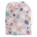 Cute Bunnies Easter Eggs Seamless Pattern Drawstring Pouch (3XL) View1