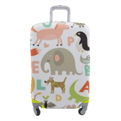 Children Alphabet Seamless Pattern Luggage Cover (small) by Simbadda