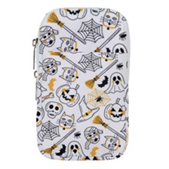 Funny Hand Drawn Halloween Pattern Waist Pouch (small) by Simbadda