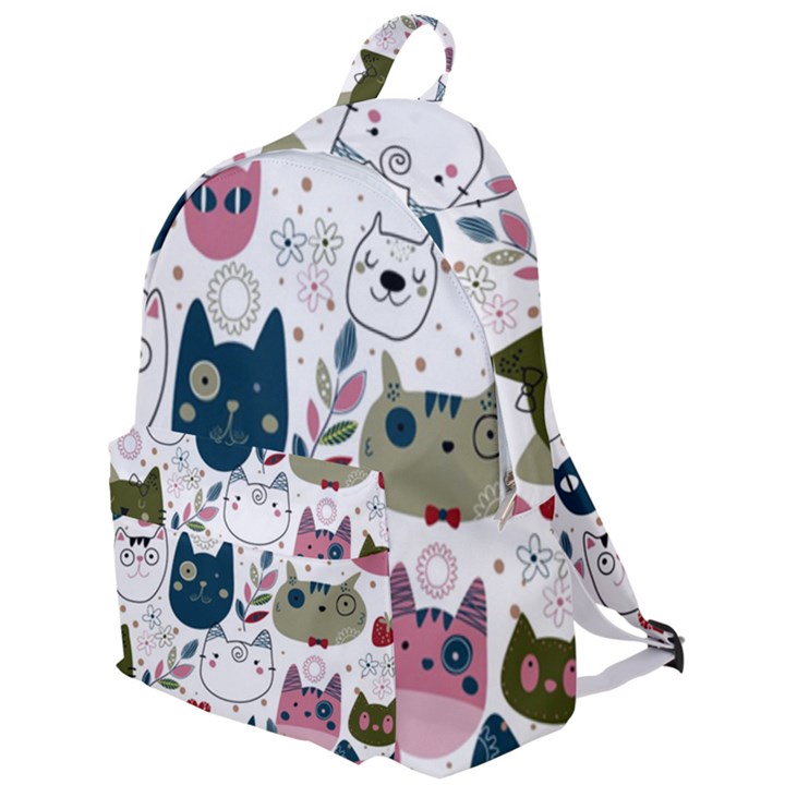 Pattern With Cute Cat Heads The Plain Backpack