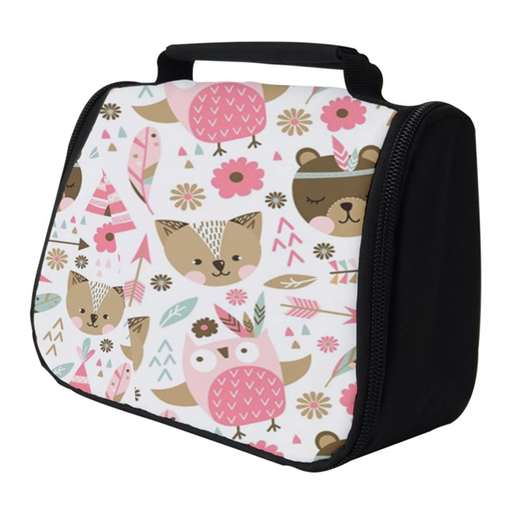 Pink Animals Pattern Full Print Travel Pouch (Small)