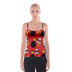 Pop Art Comic Pattern Bomb Boom Explosion Background Spaghetti Strap Top by Simbadda