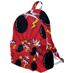 Pop Art Comic Pattern Bomb Boom Explosion Background The Plain Backpack by Simbadda