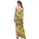 Seamless Pattern With Doodle Bunny Maxi Chiffon Cover Up Dress View2