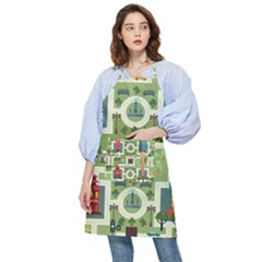 City Seamless Pattern Pocket Apron by Simbadda